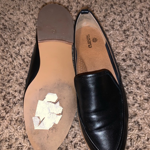 SUSINA Brand “Kellen-Lea” Black Leather Loafers - Picture 4 of 4